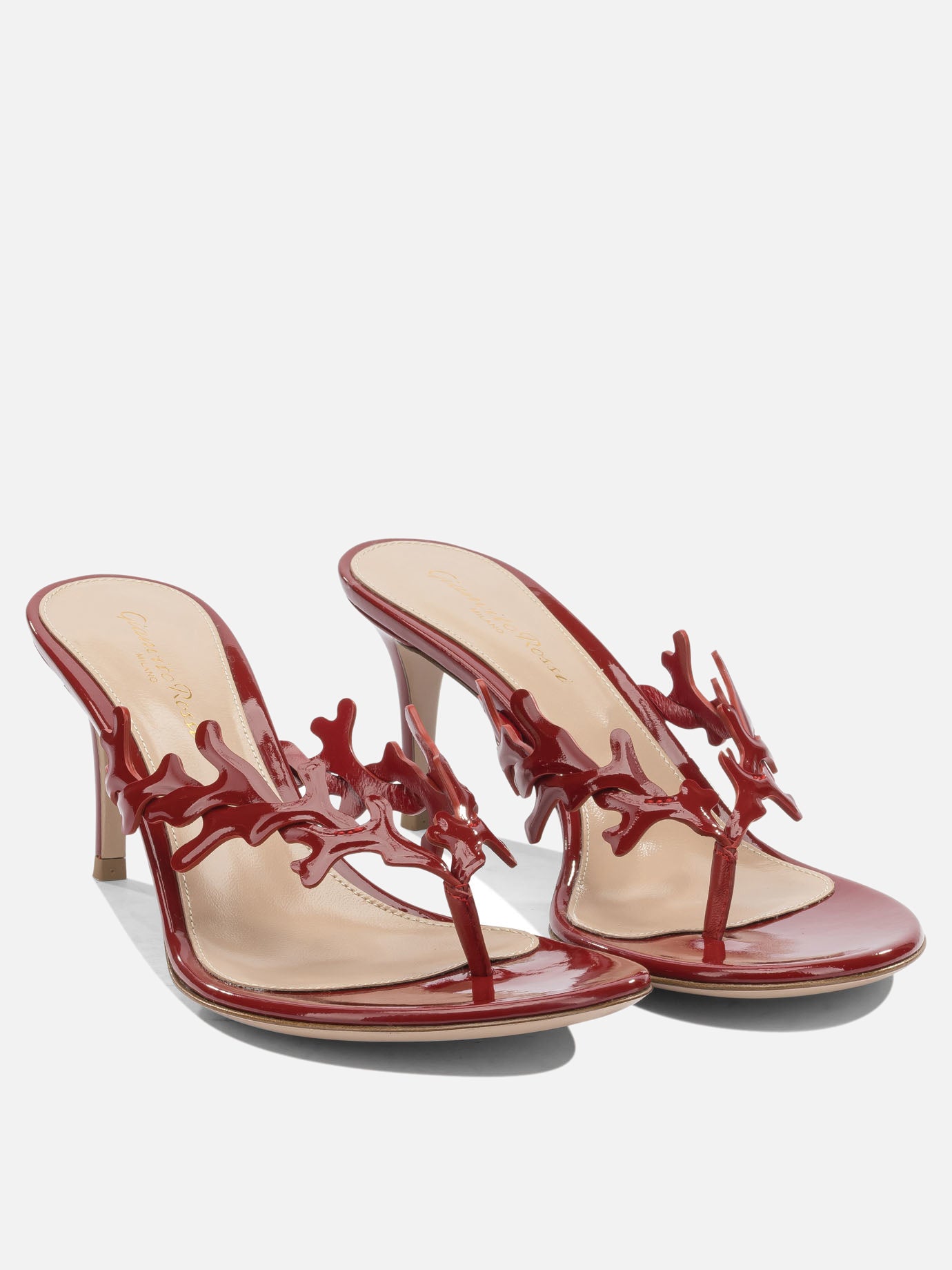 Mule 100% leather - 100% leather  Rosso - Gianvito Rossi Donna | PDP | VIETTI Online Store | thumbnail_2