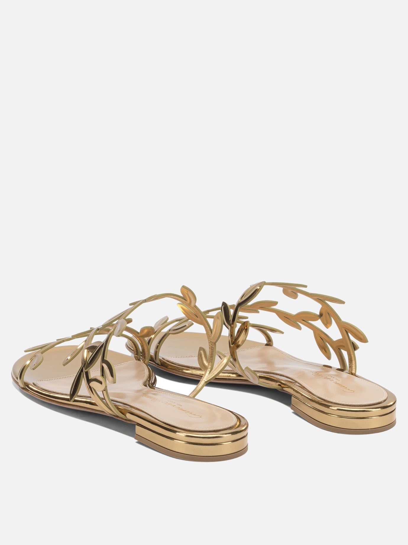 Sandali bassi 100% leather - 100% leather  Oro - Gianvito Rossi Donna | PDP | VIETTI Online Store | Zoom-Modal_4
