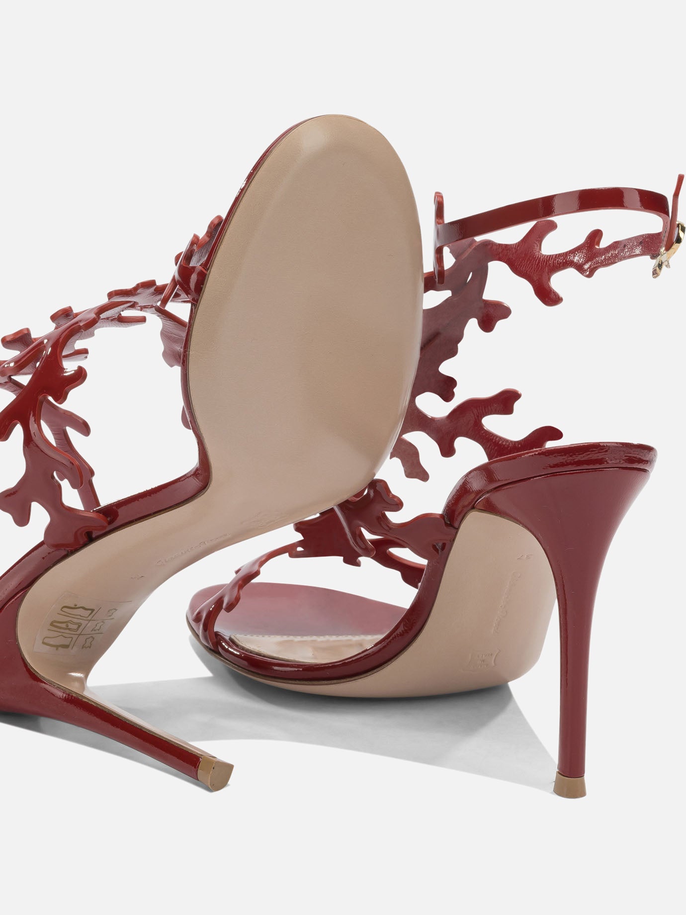 Sandali con tacco 100% leather - 100% leather  Rosso - Gianvito Rossi Donna | PDP | VIETTI Online Store | Zoom-Modal_5
