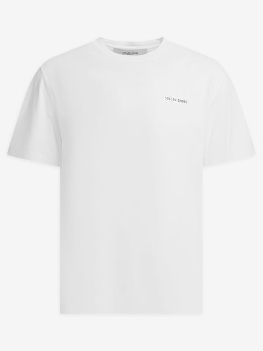 T-shirt girocollo Logo  Bianco - Golden Goose Uomo | PLP | VIETTI Online Store 
