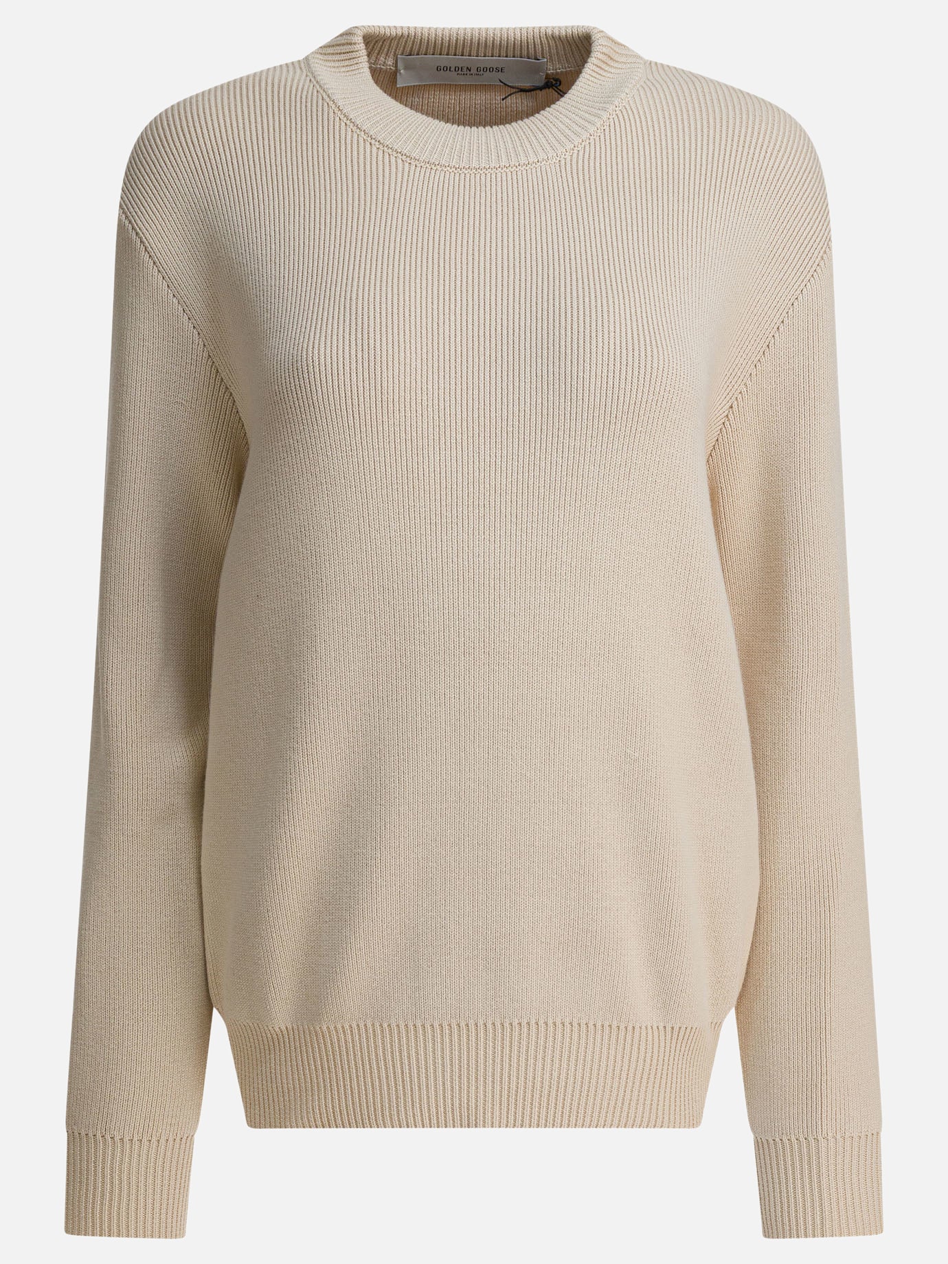 Crewneck sweaters Solid colour  Beige - Golden Goose Women | PDP | VIETTI Online Store | thumbnail