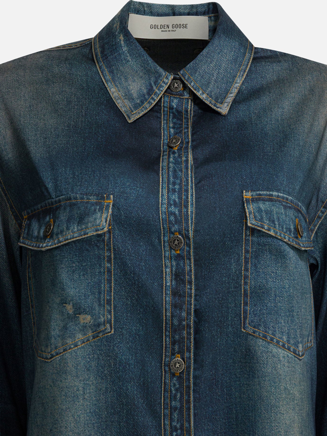 Giacche overshirt Solid colour  Blu - Golden Goose Donna | PDP | VIETTI Online Store | thumbnail_3