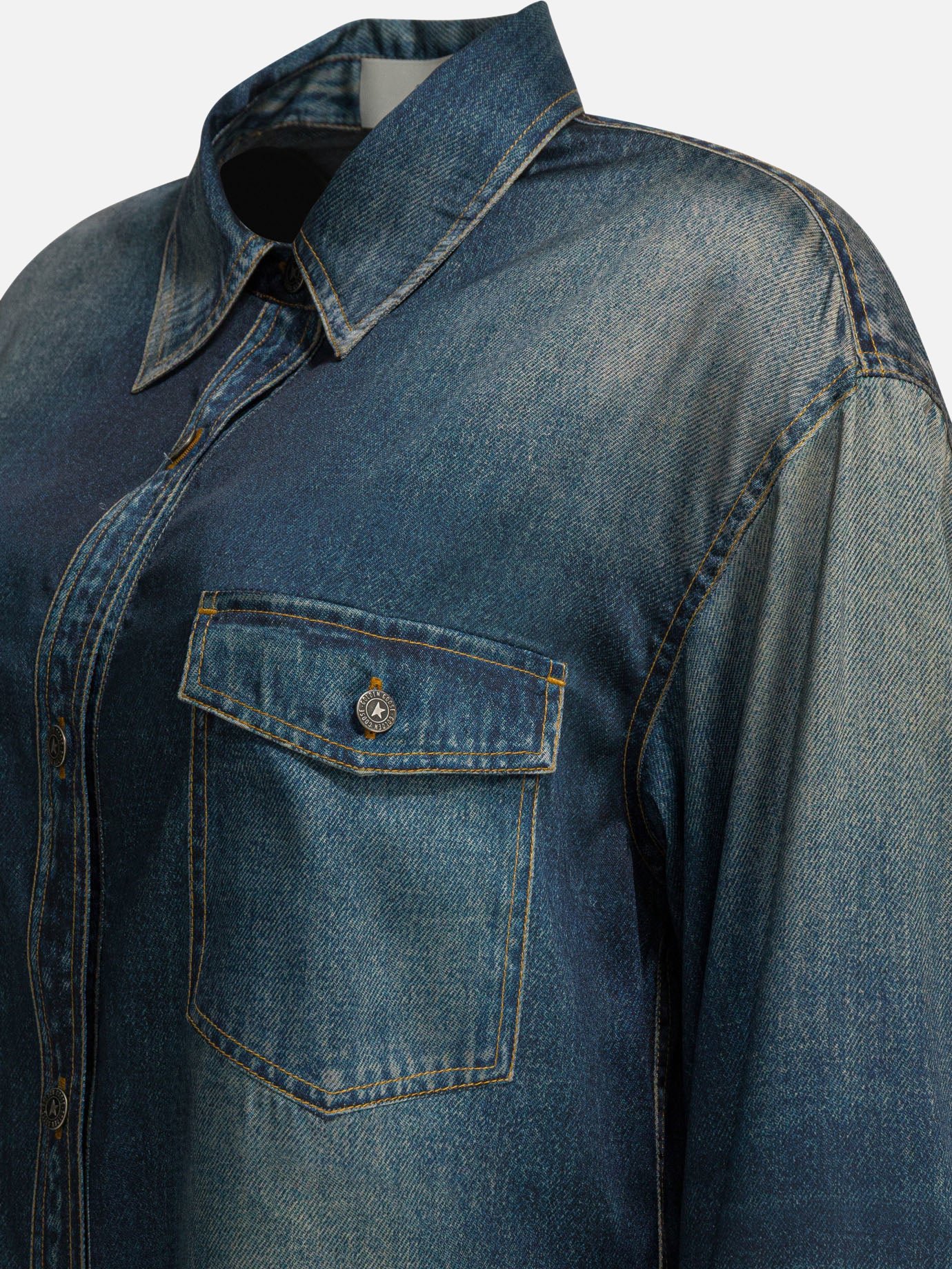 Giacche overshirt Solid colour  Blu - Golden Goose Donna | PDP | VIETTI Online Store | Zoom-Modal_4
