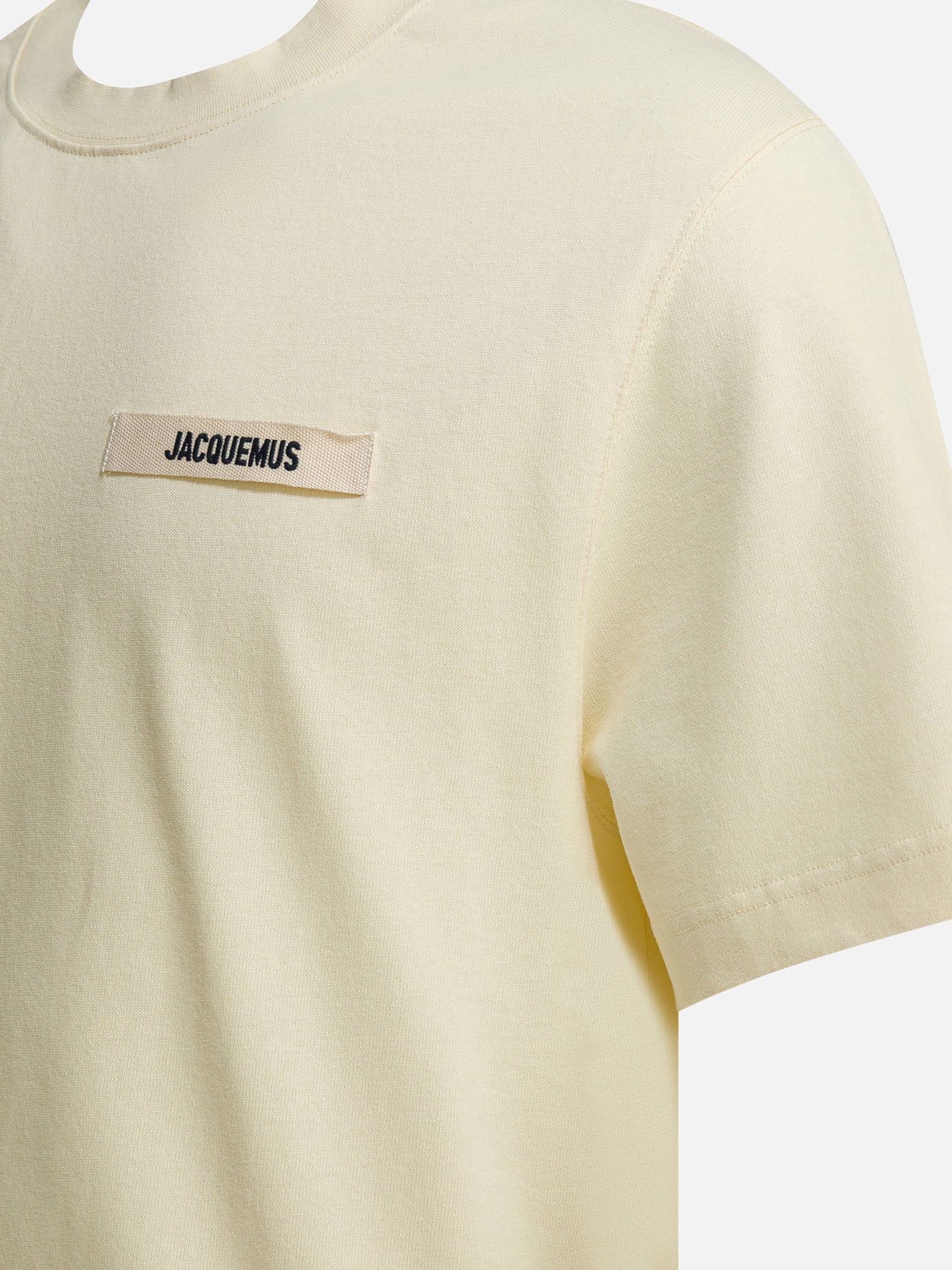T-shirt girocollo Logo  Beige - Jacquemus Uomo | PDP | VIETTI Online Store | Zoom-Modal_4
