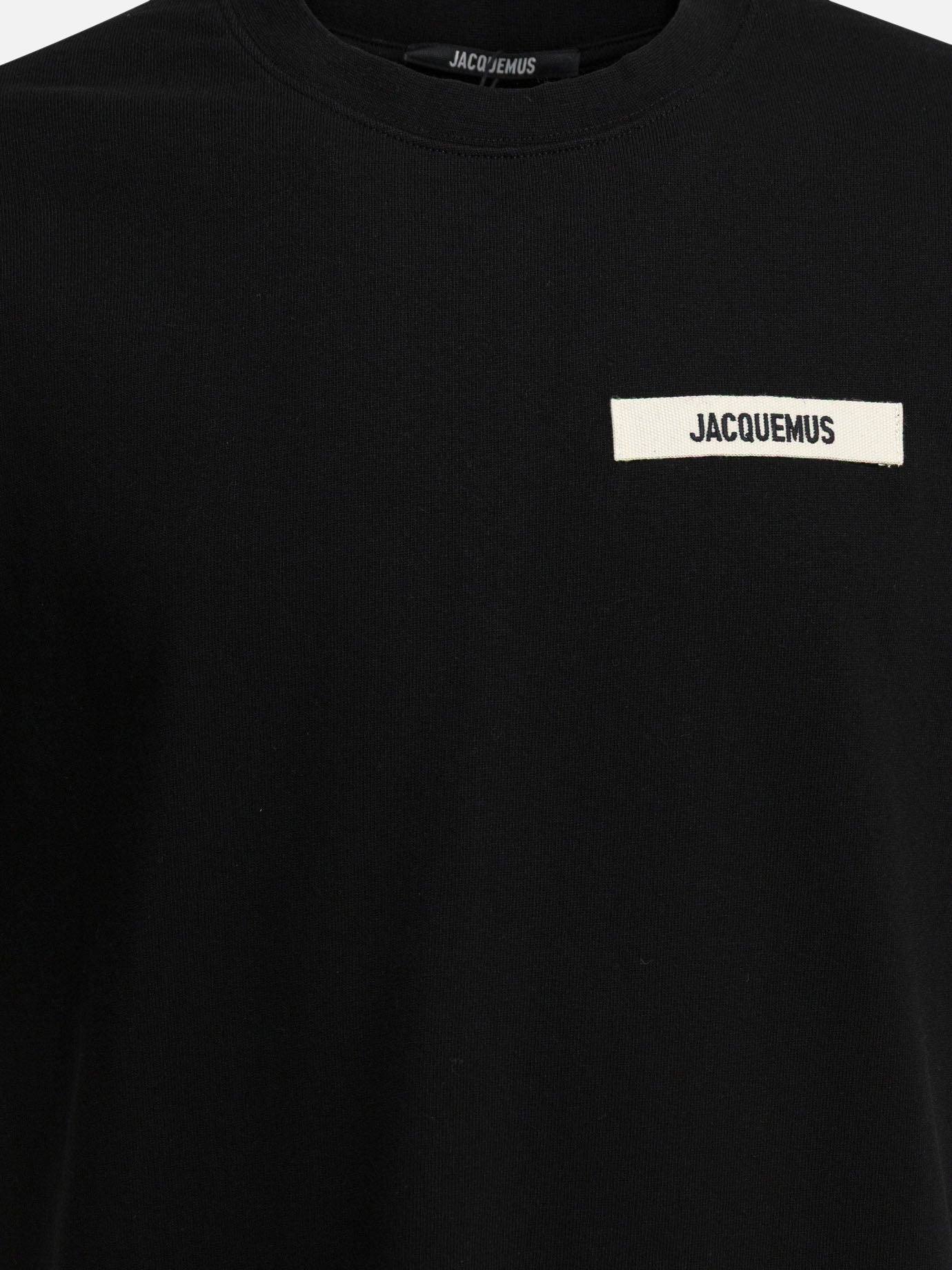 T-shirt girocollo Logo  Nero - Jacquemus Uomo | PDP | VIETTI Online Store | thumbnail_3
