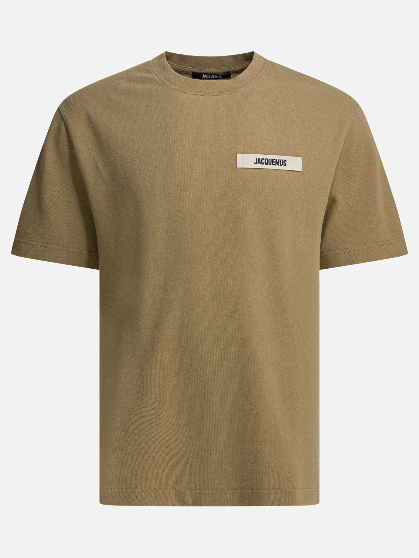 T-shirt girocollo Logo  Beige - Jacquemus Uomo | PDP | VIETTI Online Store | Zoom-Modal

