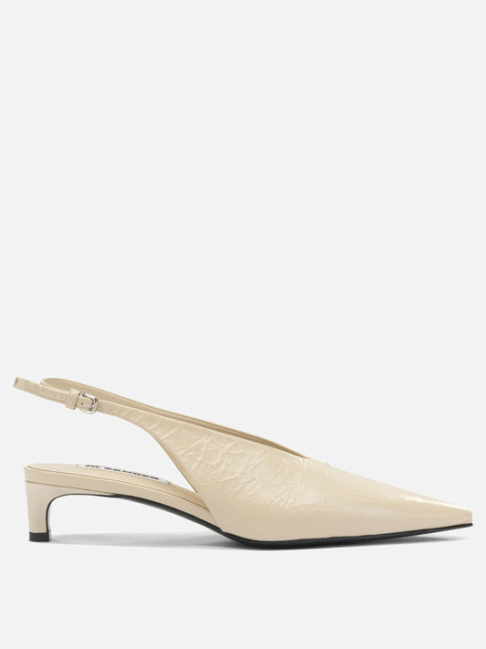 Slingback 100% calf leather - 100% calf leather  Beige - Jil Sander Donna | PDP | VIETTI Online Store 

