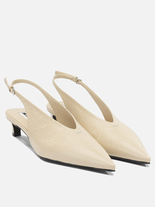 Slingback 100% calf leather - 100% calf leather  Beige - Jil Sander Donna | PDP | VIETTI Online Store | 2
