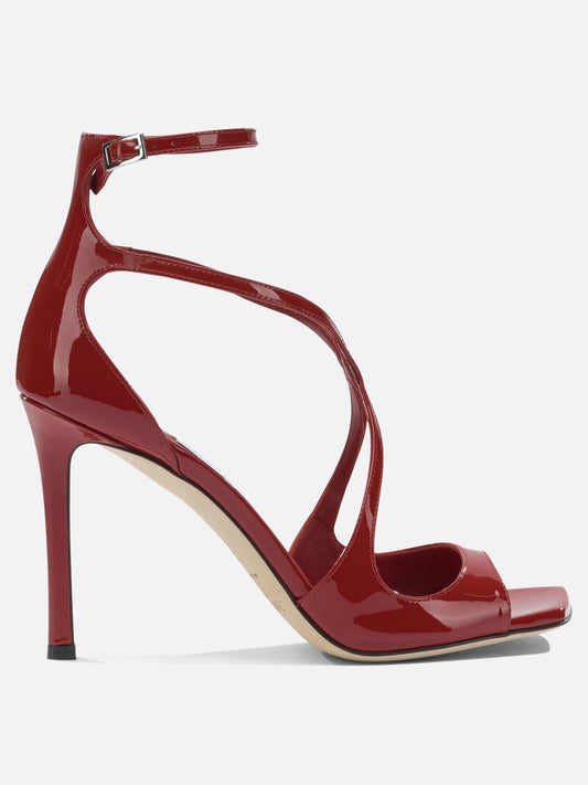 Sandali con tacco 85% leather 5% salpa 5% plastic 5% metal - 100% calf  Rosso - Jimmy Choo Donna | PDP | VIETTI Online Store 
