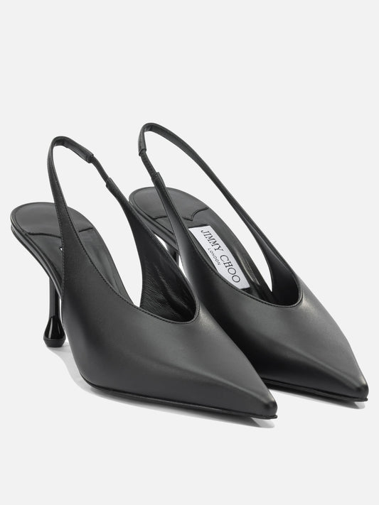 Slingback 87% leather 5% salpa 5% plastic 3% metal - 50% calf 50% rubber  Nero - Jimmy Choo Donna | PLP | VIETTI Online Store | 2
