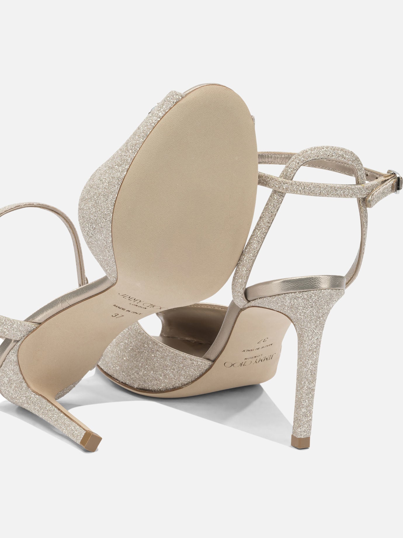 Sandali con tacco 59% textile 15% leather 8% crystal 8% metal 5% plastic 5% salpa - 100% calf  Oro - Jimmy Choo Donna | PDP | VIETTI Online Store | thumbnail_5