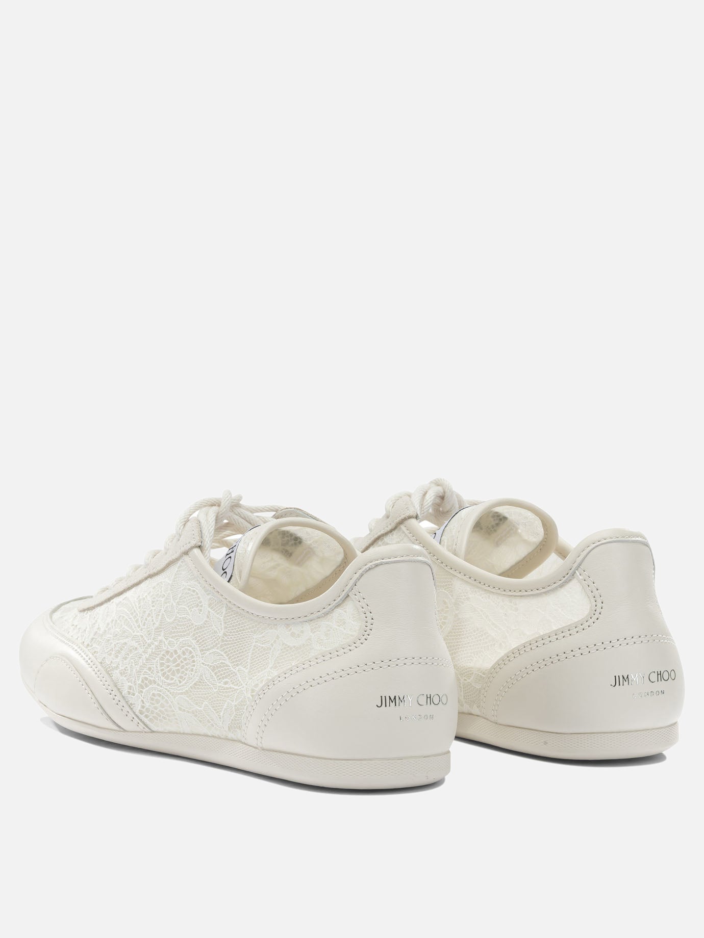 Sneaker basse 50% textile 44% leather 5% metal 1% rubber - 100% rubber  Bianco - Jimmy Choo Donna | PDP | VIETTI Online Store | thumbnail_4