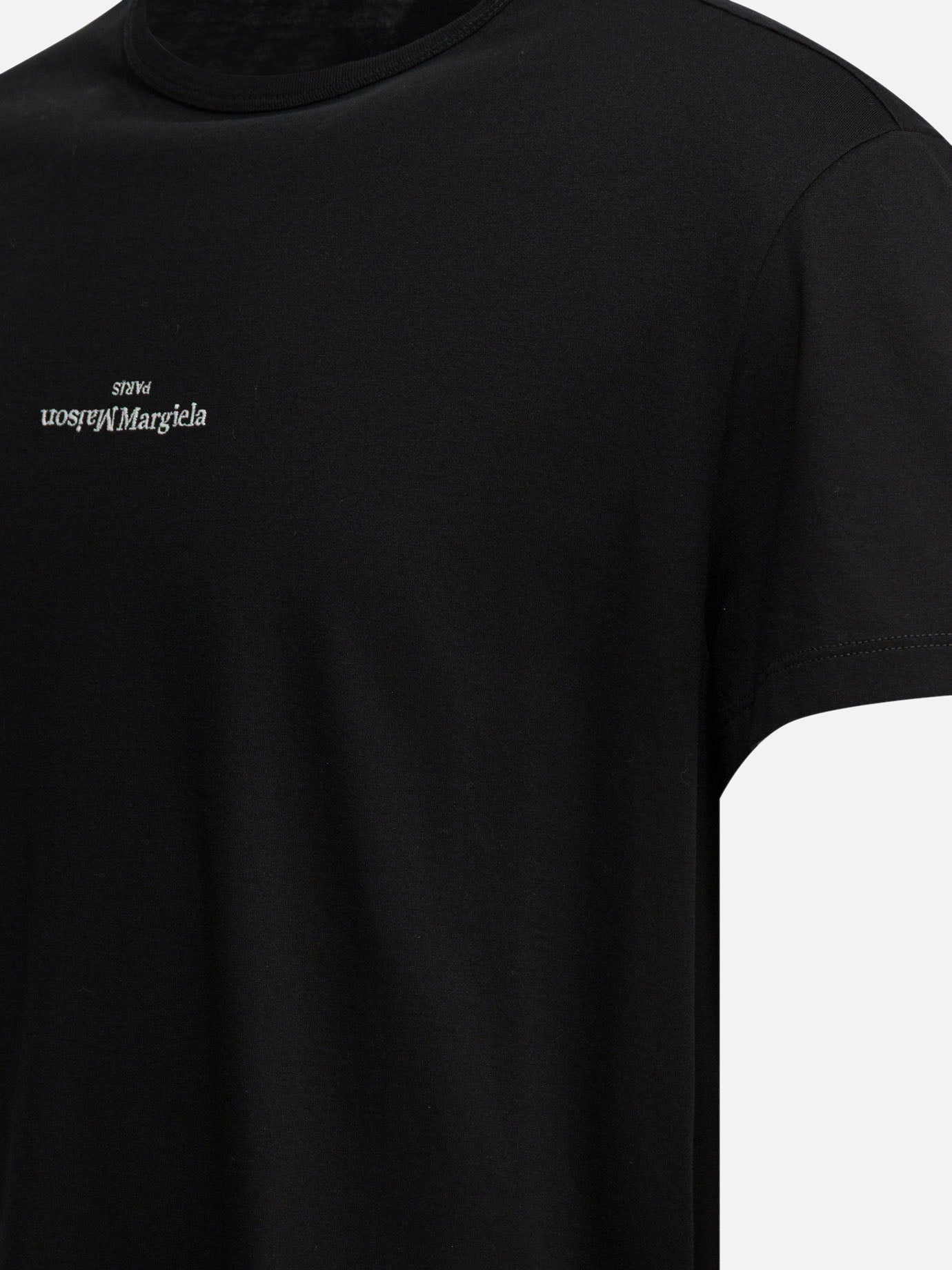 T-shirt girocollo Logo  Nero - Maison Margiela Uomo | PDP | VIETTI Online Store | thumbnail_4