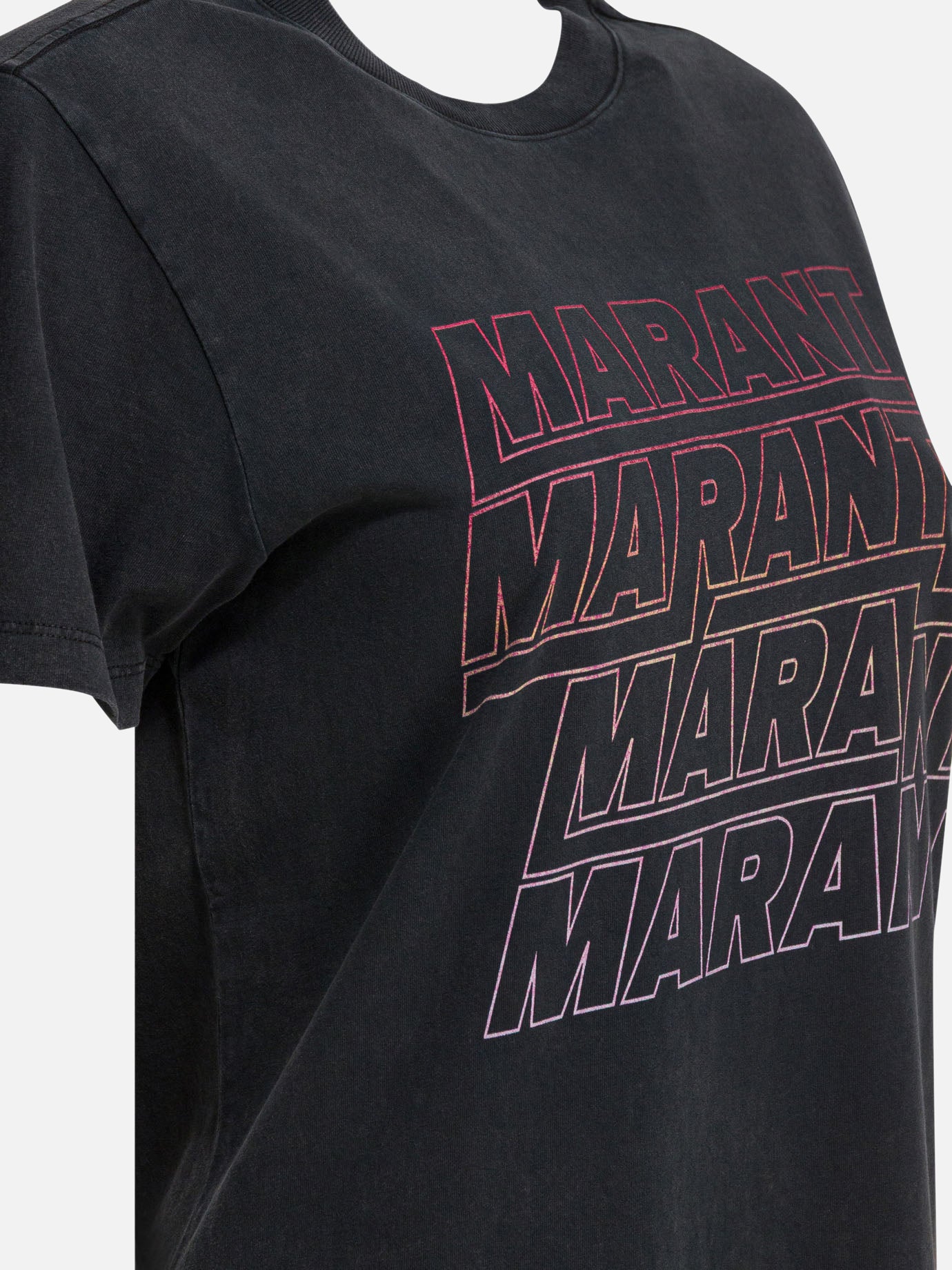 T-shirt girocollo Graphics  Nero - Marant Étoile Donna | PDP | VIETTI Online Store | Zoom-Modal_4
