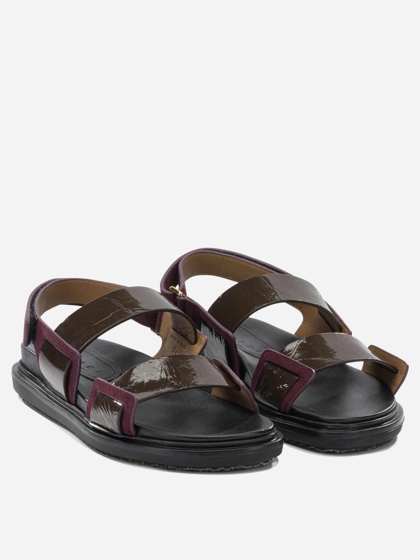 Sandali bassi 100% calf leather - 100% rubber  Bordeaux - Marni Donna | PDP | VIETTI Online Store | thumbnail_2