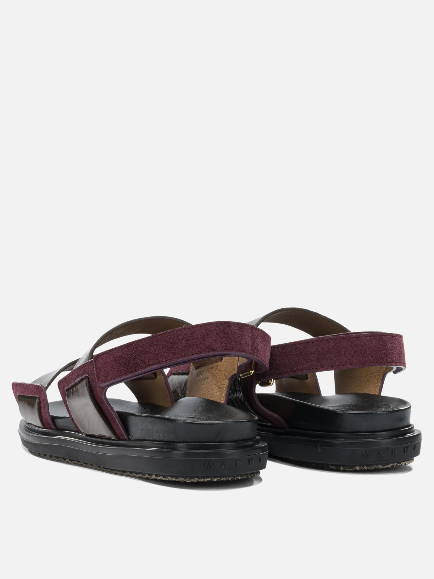 Sandali bassi 100% calf leather - 100% rubber  Bordeaux - Marni Donna | PDP | VIETTI Online Store | thumbnail_4