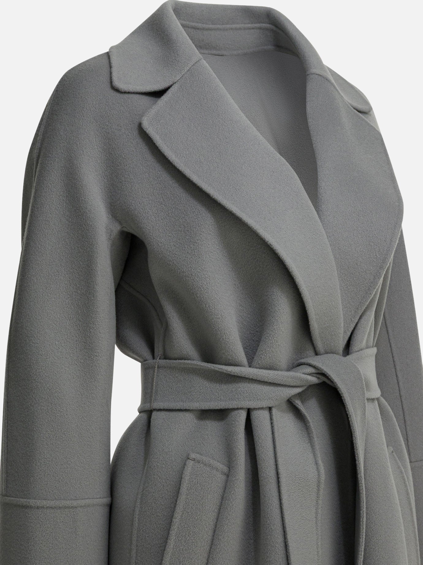 Cappotti lunghi Solid colour  Grigio - Max Mara S Donna | PDP | VIETTI Online Store | thumbnail_4