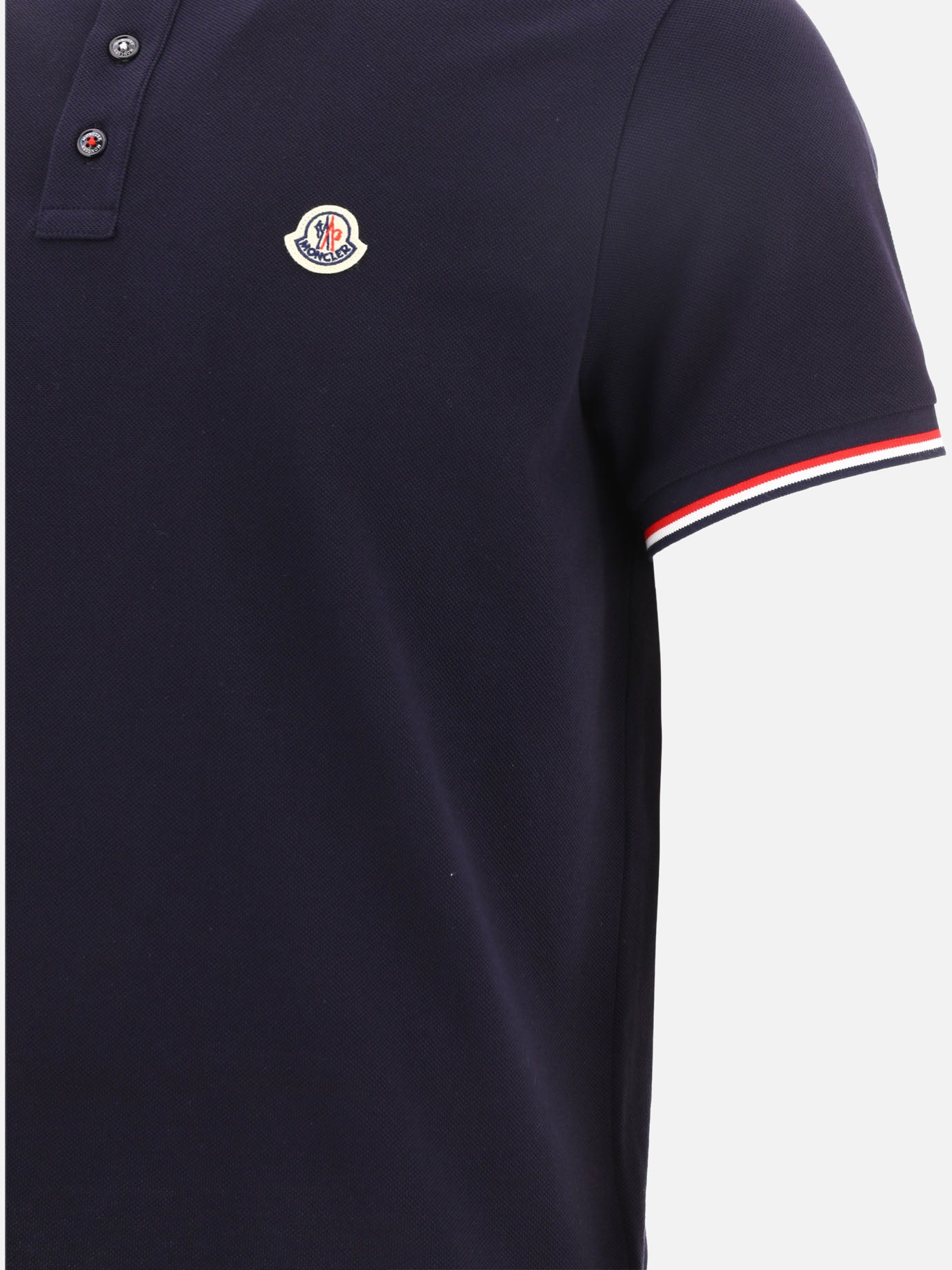 Polo con bottoni Logo  Blu - Moncler Uomo | PDP | VIETTI Online Store | Zoom-Modal_4
