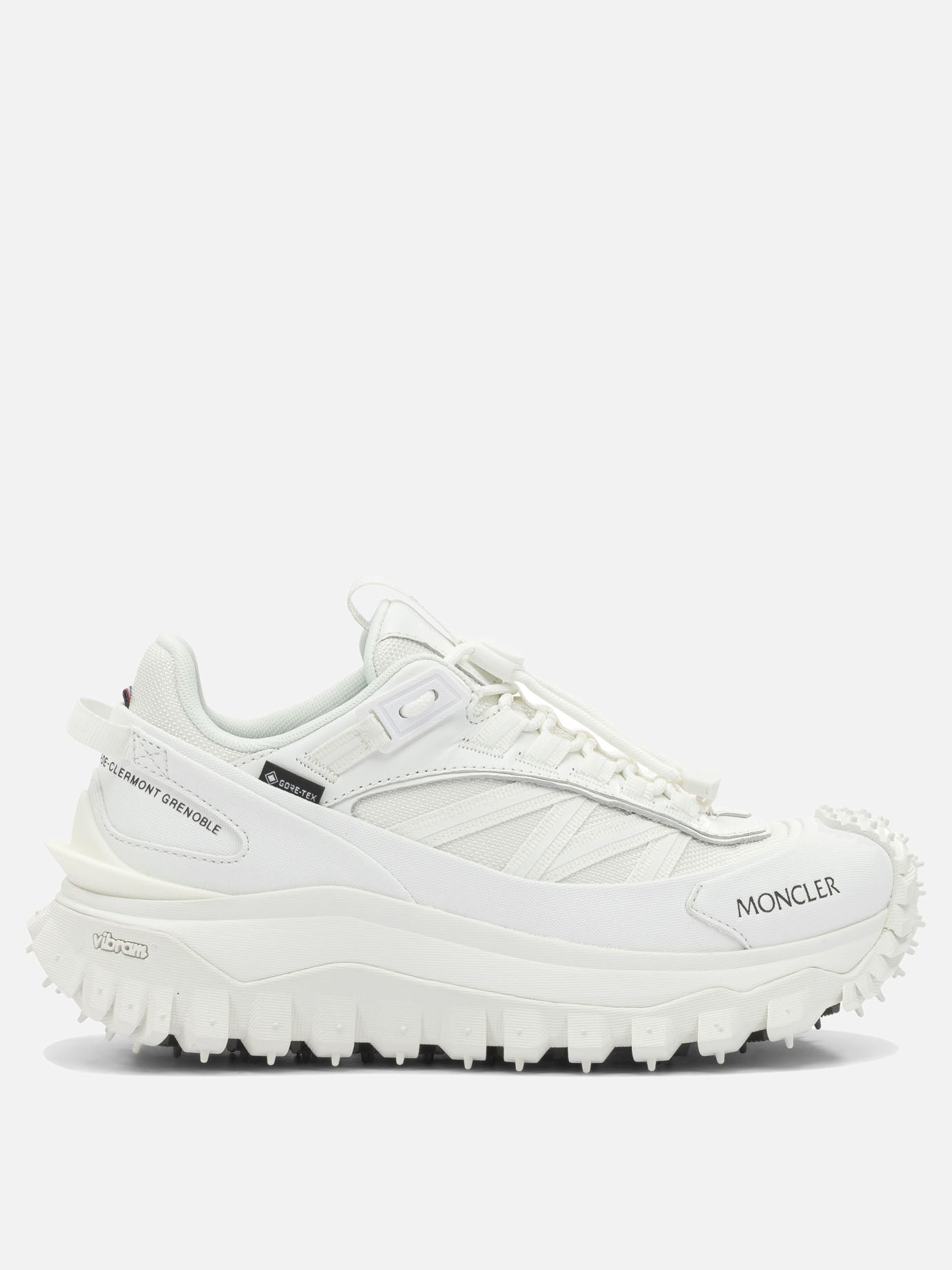 Sneaker basse 60% nylon 40% leather - 100% rubber  Bianco - Moncler Donna | PDP | VIETTI Online Store | Zoom-Modal
