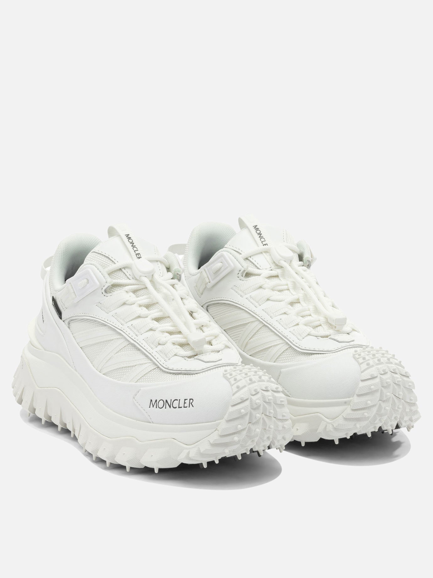 Sneaker basse 60% nylon 40% leather - 100% rubber  Bianco - Moncler Donna | PDP | VIETTI Online Store | thumbnail_2