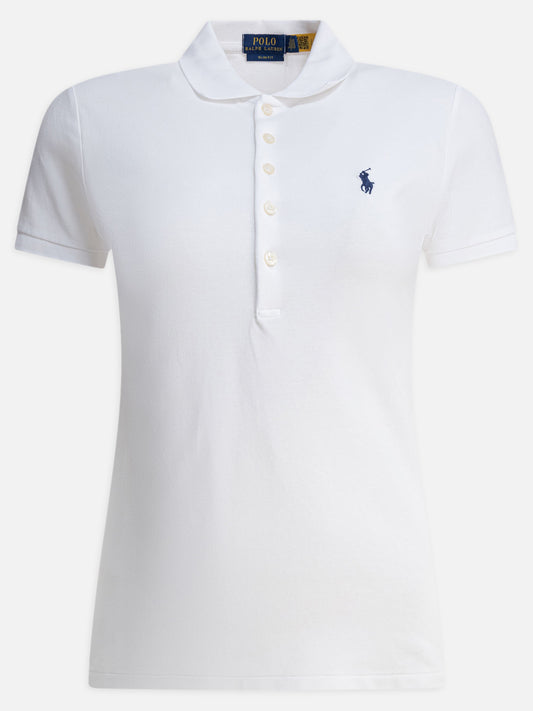 Polo con bottoni Logo  Bianco - Polo Ralph Lauren Donna | PLP | VIETTI Online Store 
