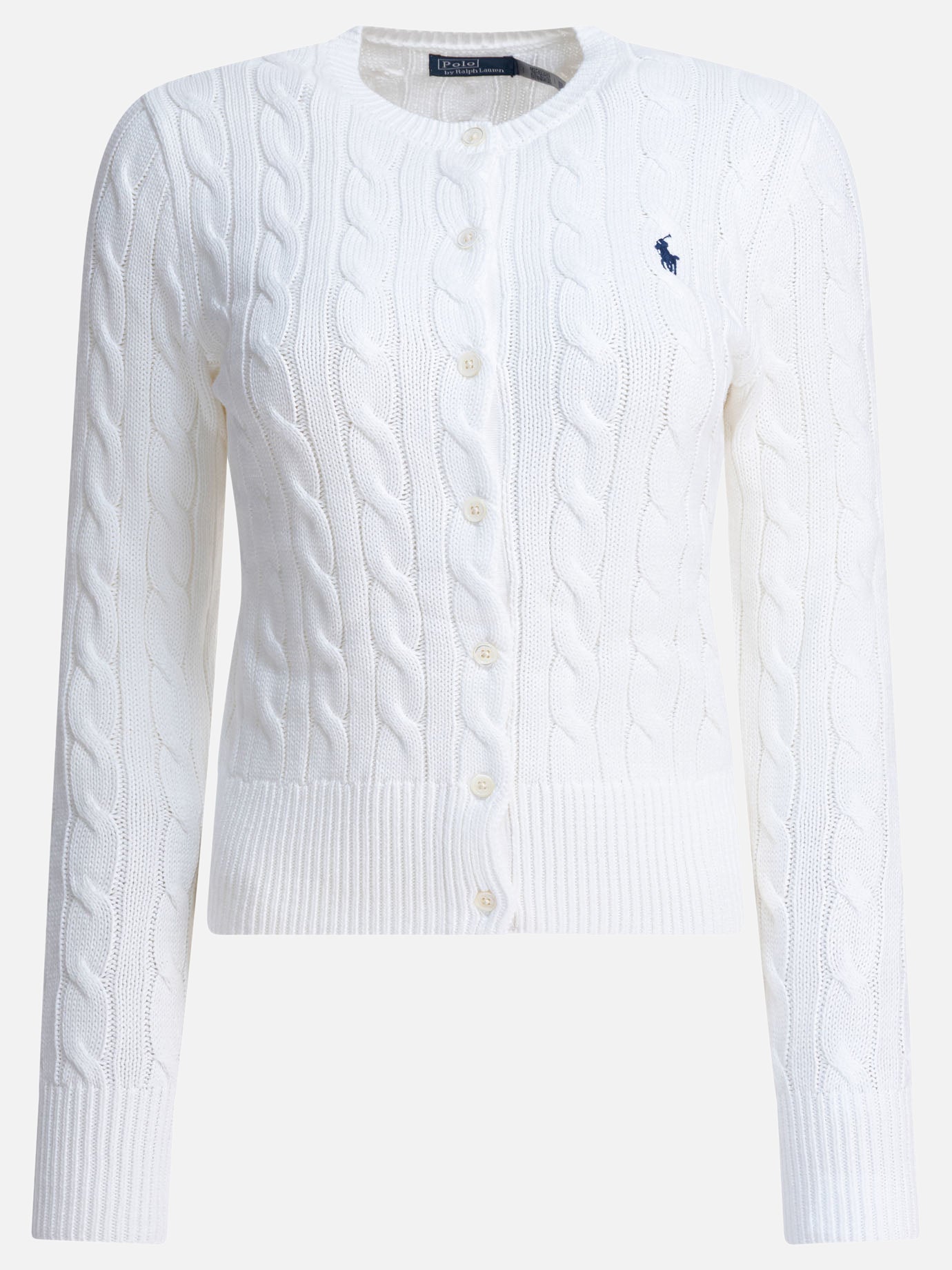 Cardigan Logo  Bianco - Polo Ralph Lauren Donna | PDP | VIETTI Online Store | Zoom-Modal
