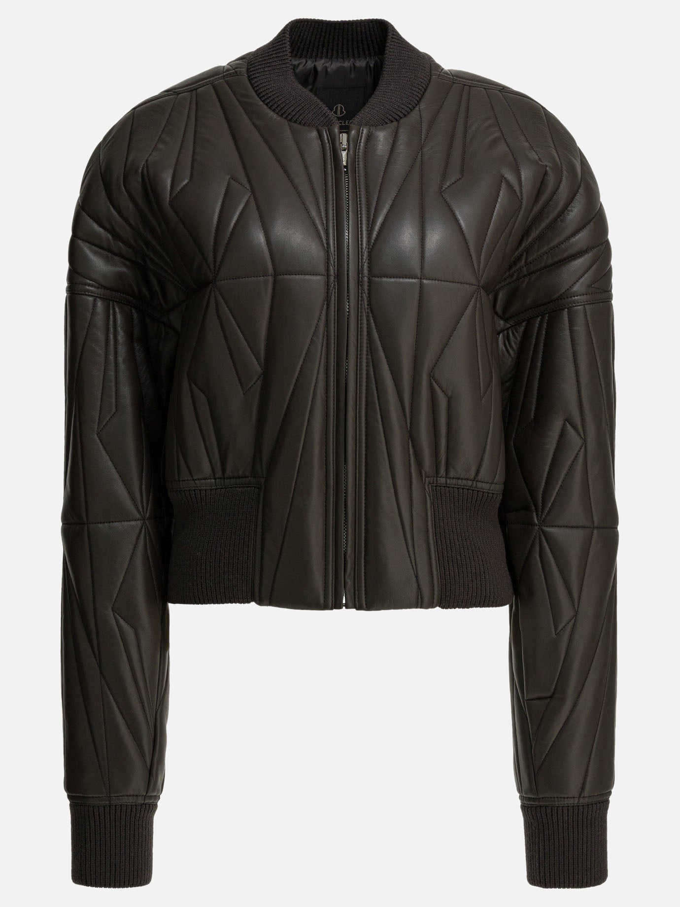 Leather jackets Solid colour  Grey - Rick Owens Women | PDP | VIETTI Online Store | Zoom-Modal

