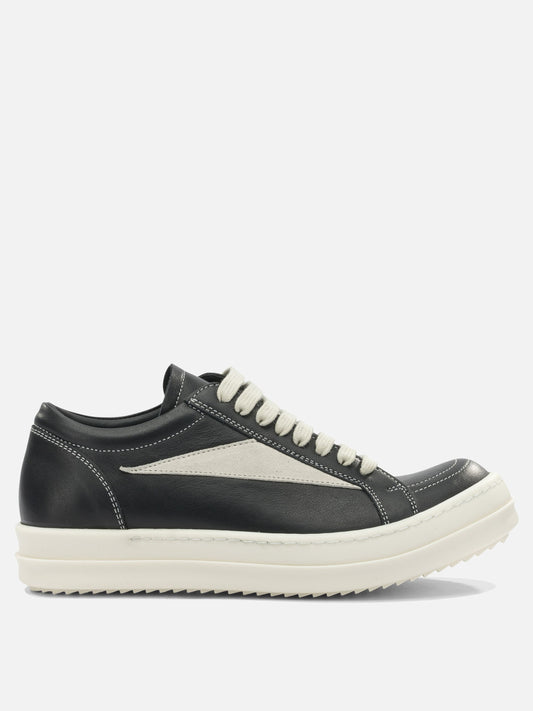 Low top sneakers 100% cow leather - 100% thermoplastic rubber  Black - Rick Owens Women | PDP | VIETTI Online Store 
