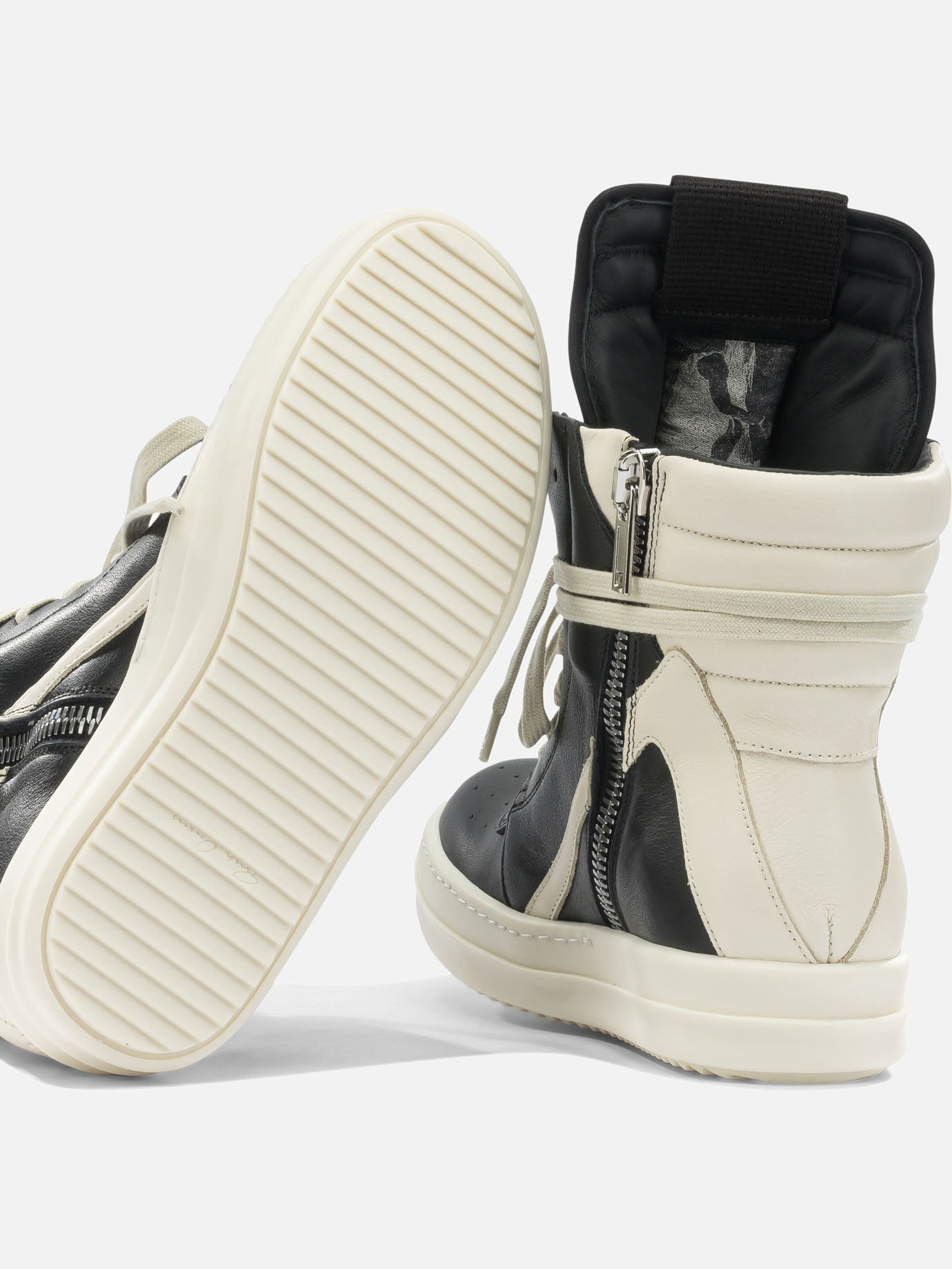 Sneaker alte 100% cow leather - 100% thermoplastic rubber  Nero - Rick Owens Donna | PDP | VIETTI Online Store | thumbnail_5