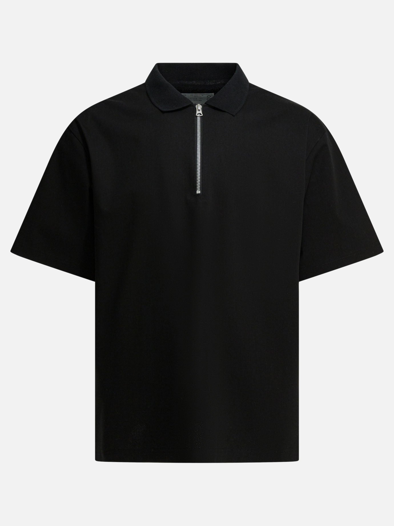 Polo senza bottoni Solid colour  Nero - Sacai Uomo | PDP | VIETTI Online Store | Zoom-Modal
