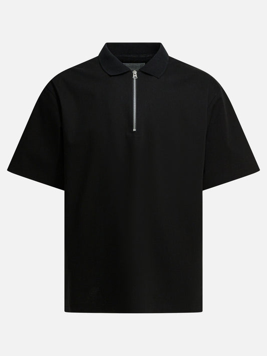 Polo senza bottoni Solid colour  Nero - Sacai Uomo | PLP | VIETTI Online Store 
