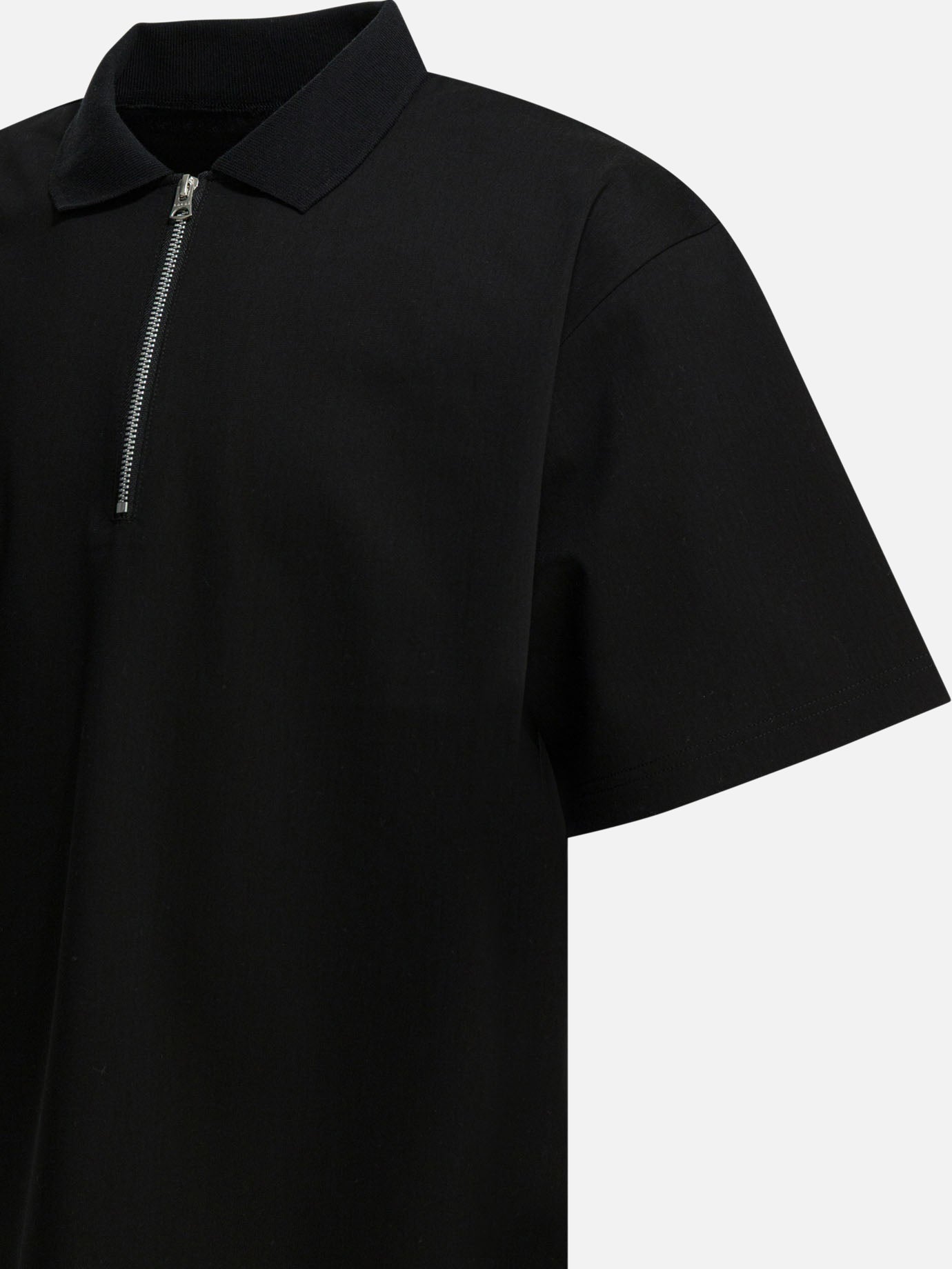 Polo senza bottoni Solid colour  Nero - Sacai Uomo | PDP | VIETTI Online Store | Zoom-Modal_4
