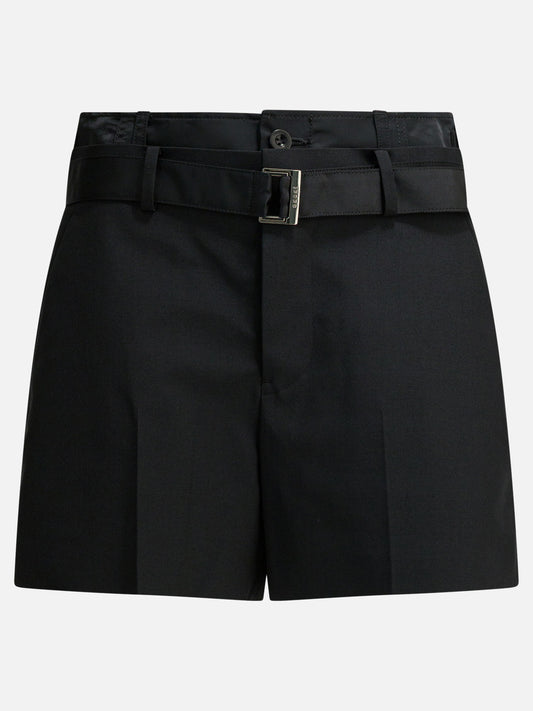 Short formali Solid colour  Nero - Sacai Donna | PDP | VIETTI Online Store 
