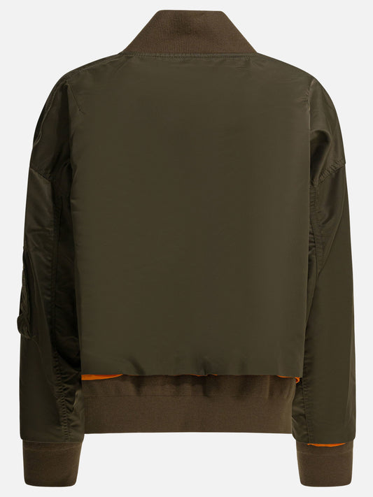 Bomber Solid colour  Verde - Sacai Donna | PDP | VIETTI Online Store | 2
