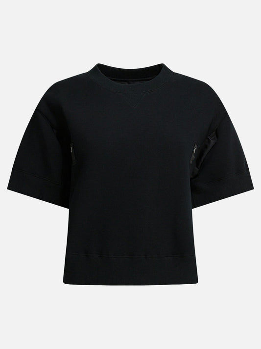 T-shirt girocollo Solid colour  Nero - Sacai Donna | PDP | VIETTI Online Store 
