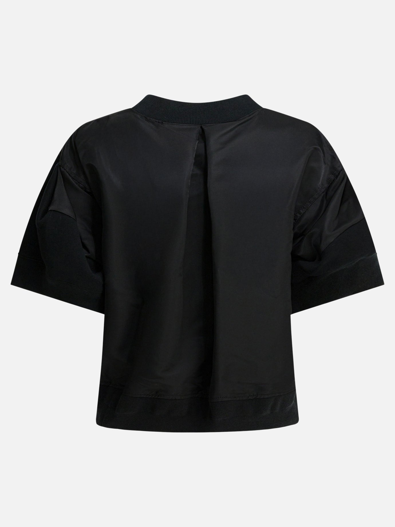 T-shirt girocollo Solid colour  Nero - Sacai Donna | PDP | VIETTI Online Store | Zoom-Modal_2
