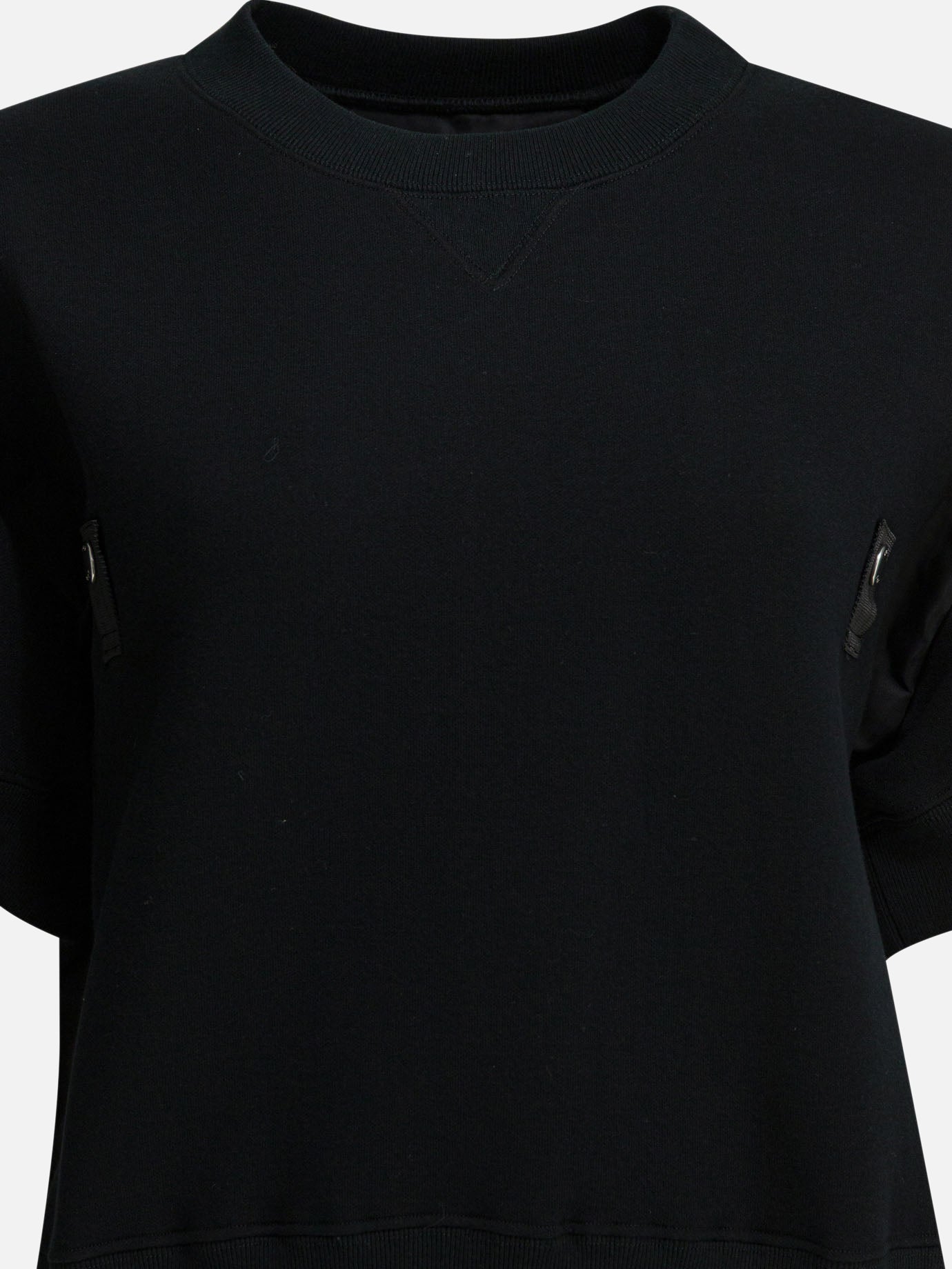 T-shirt girocollo Solid colour  Nero - Sacai Donna | PDP | VIETTI Online Store | Zoom-Modal_3
