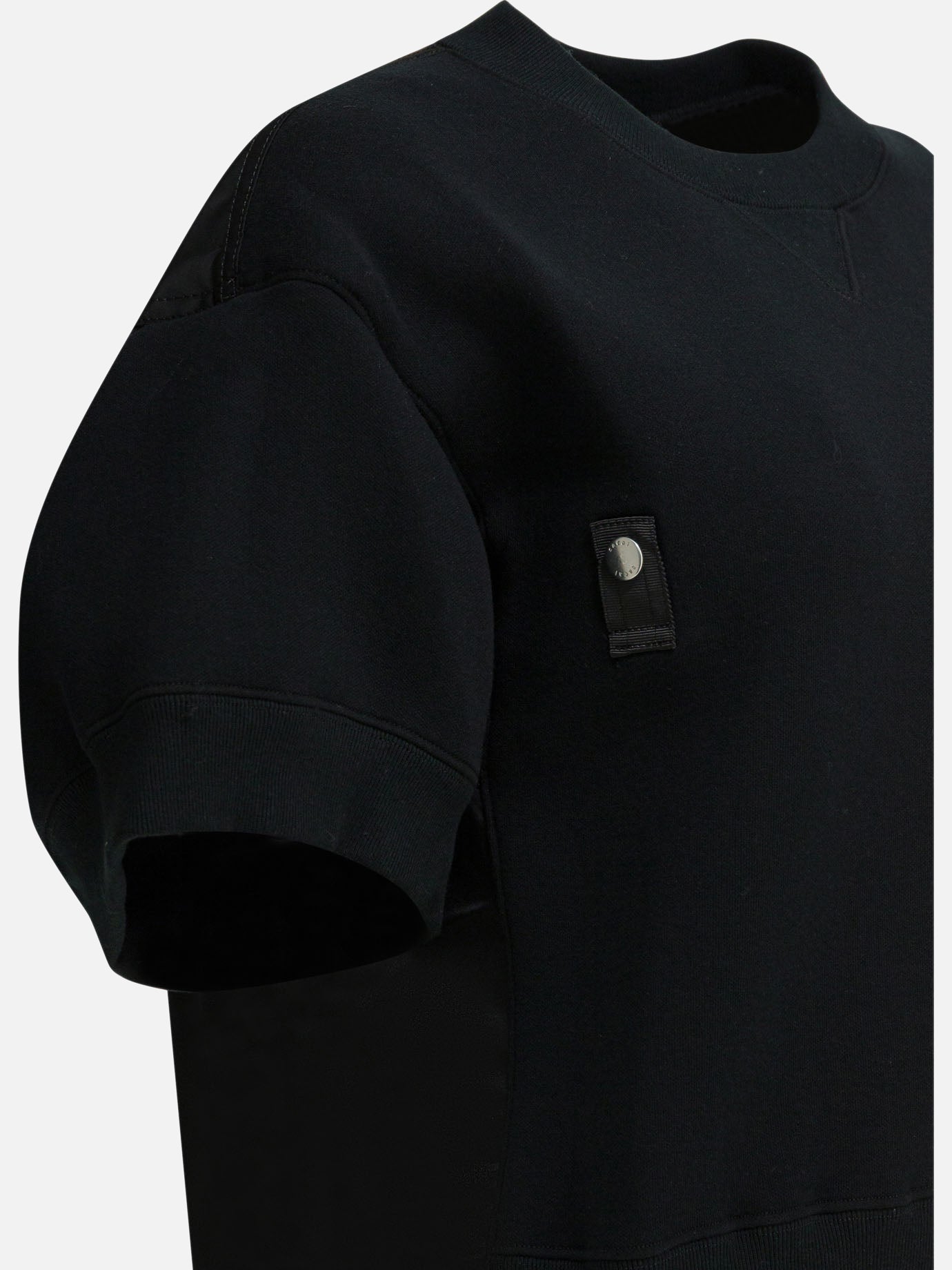 T-shirt girocollo Solid colour  Nero - Sacai Donna | PDP | VIETTI Online Store | Zoom-Modal_4
