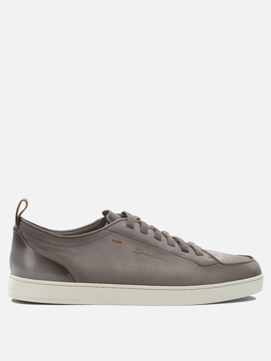 Sneaker basse 100% leather  Beige - Santoni Uomo | PLP | VIETTI Online Store 
