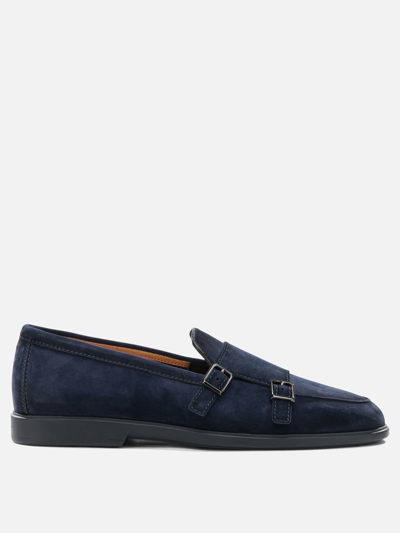 Mocassini 100% suede - 100% rubber  Blu - Santoni Uomo | PDP | VIETTI Online Store | Zoom-Modal
