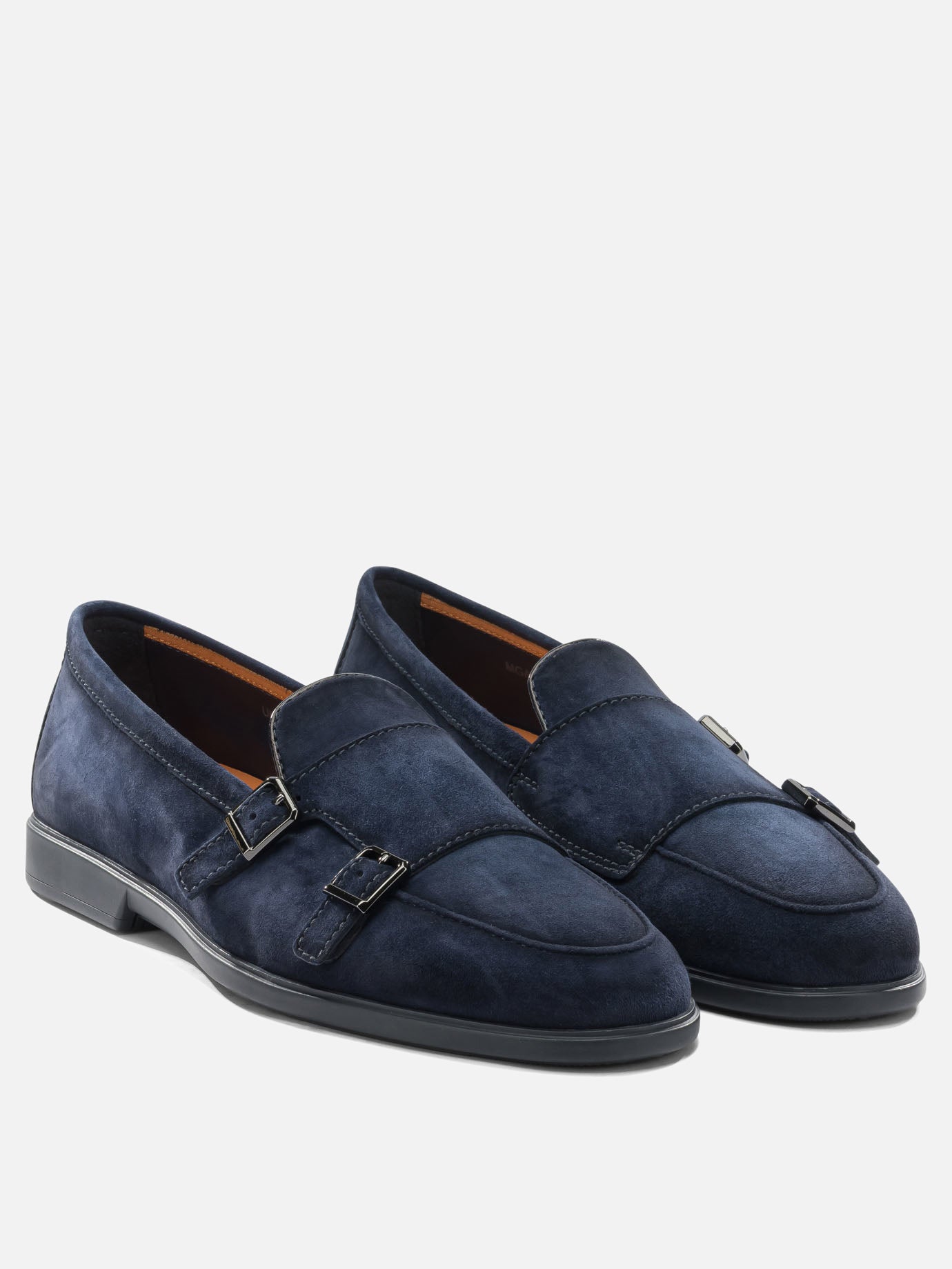 Mocassini 100% suede - 100% rubber  Blu - Santoni Uomo | PDP | VIETTI Online Store | thumbnail_2