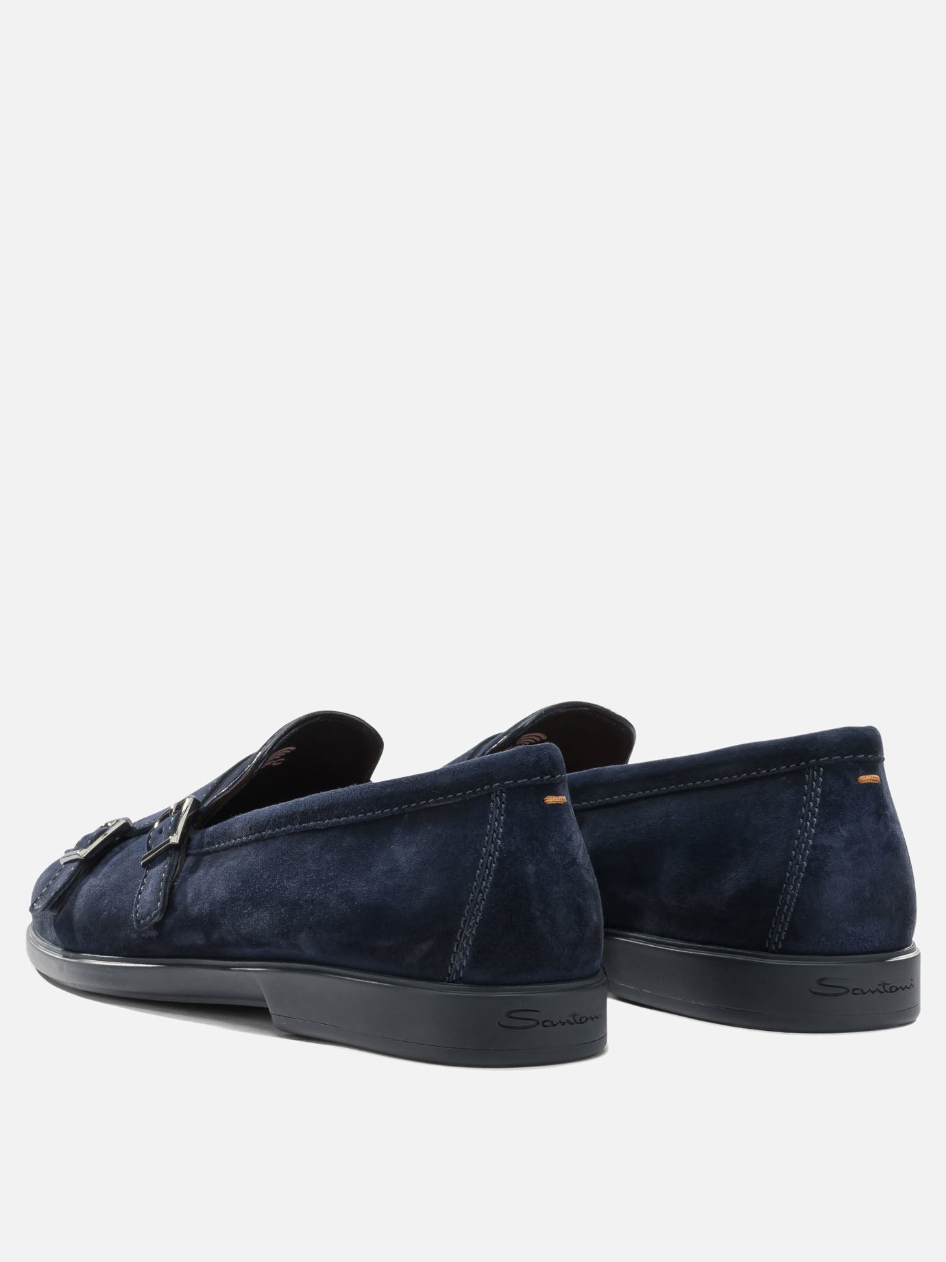 Mocassini 100% suede - 100% rubber  Blu - Santoni Uomo | PDP | VIETTI Online Store | thumbnail_4
