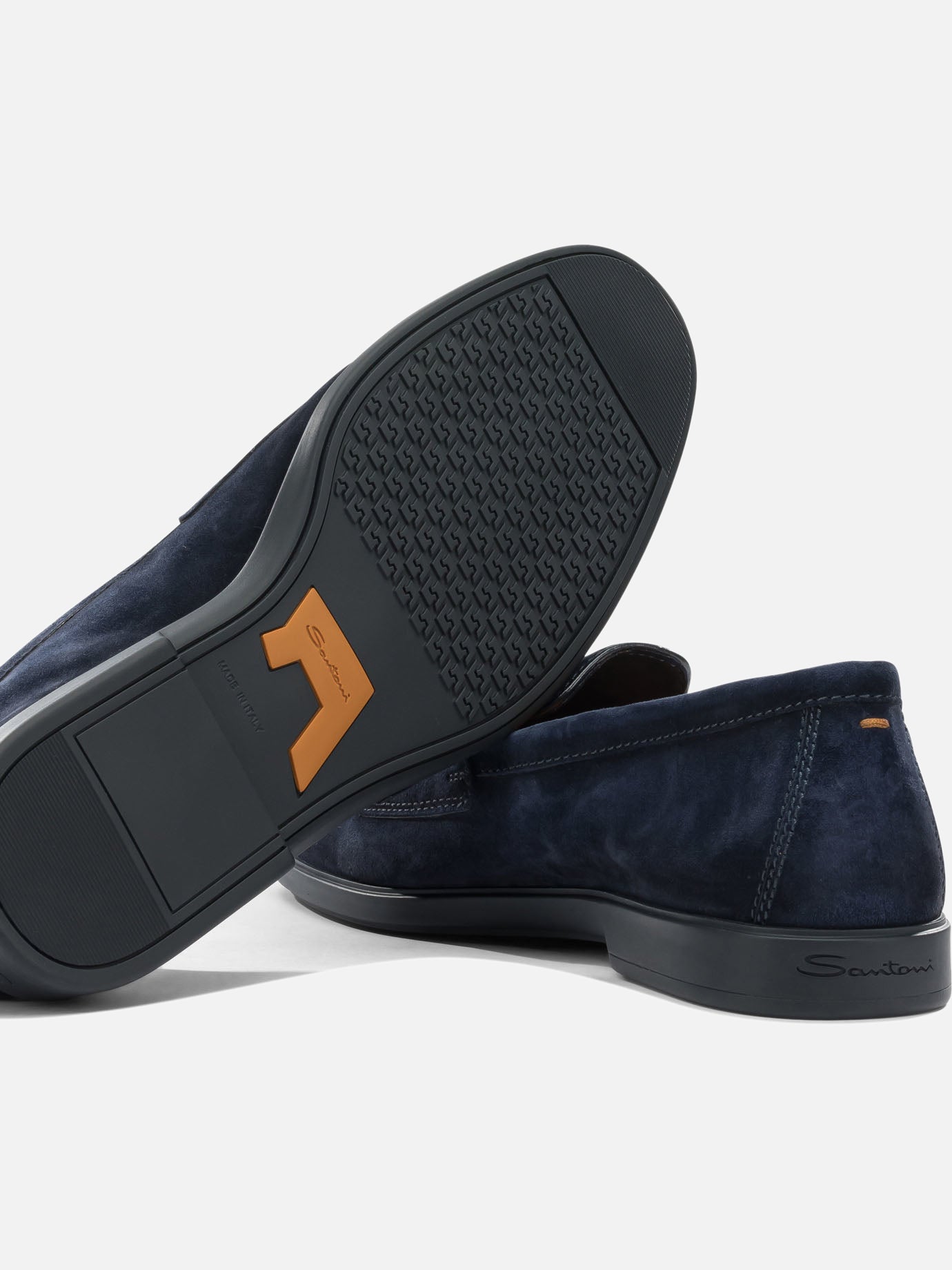Mocassini 100% suede - 100% rubber  Blu - Santoni Uomo | PDP | VIETTI Online Store | thumbnail_5