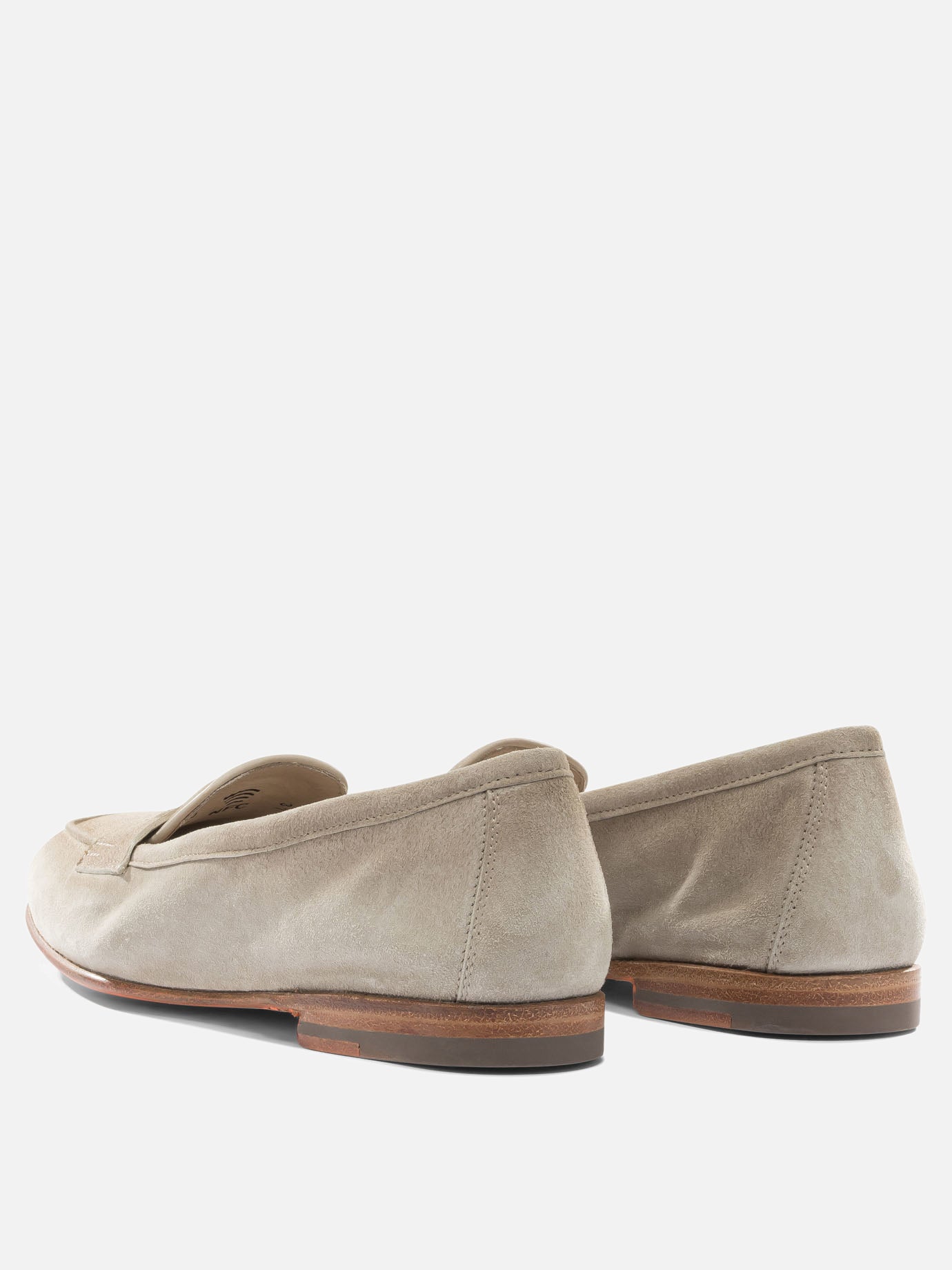Loafers 100% suede - 100% leather  Beige - Santoni Women | PDP | VIETTI Online Store | thumbnail_4