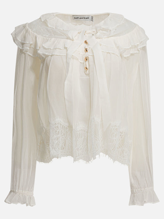 Blouses Solid colour  White - Self-portrait Women | PLP | VIETTI Online Store 
