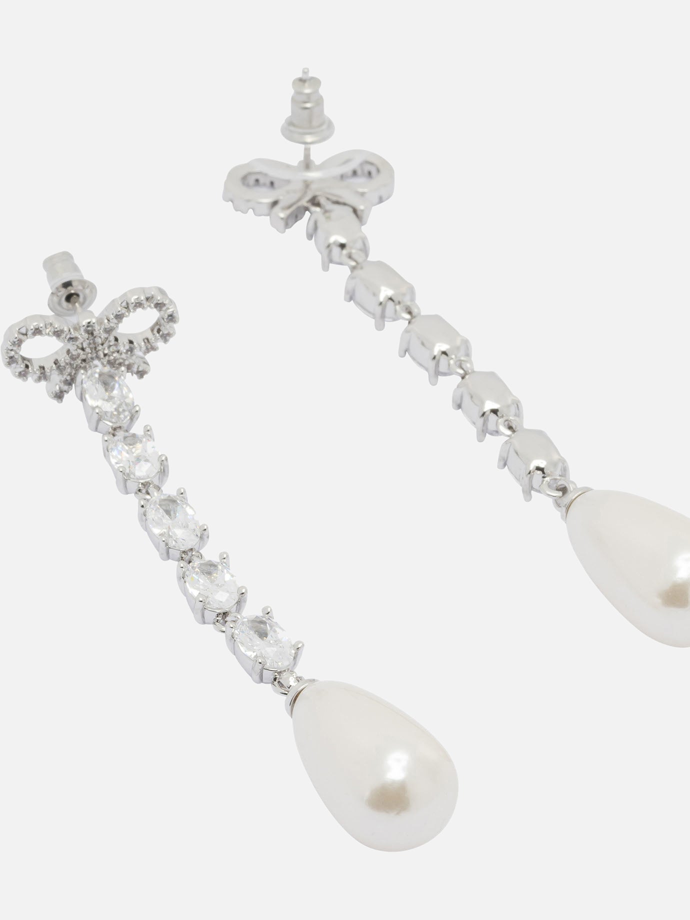 Earrings 100% brass  Silver - Self-portrait Women | PDP | VIETTI Online Store | thumbnail_2