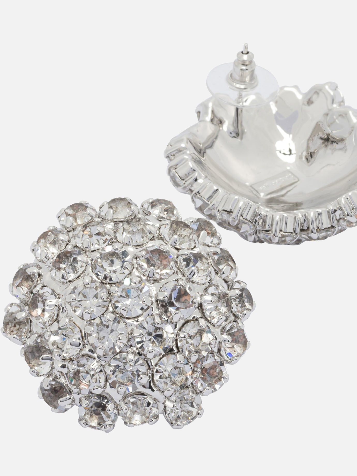 Earrings 100% brass - 5% strass  Silver - Self-portrait Women | PDP | VIETTI Online Store | thumbnail_2