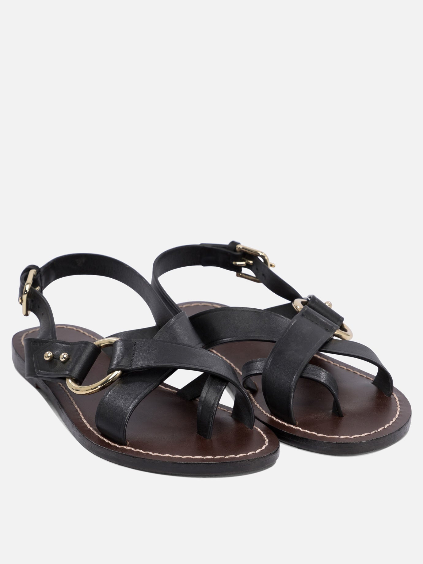 Sandali bassi 100% leather  Nero - Soeur Donna | PDP | VIETTI Online Store | thumbnail_2