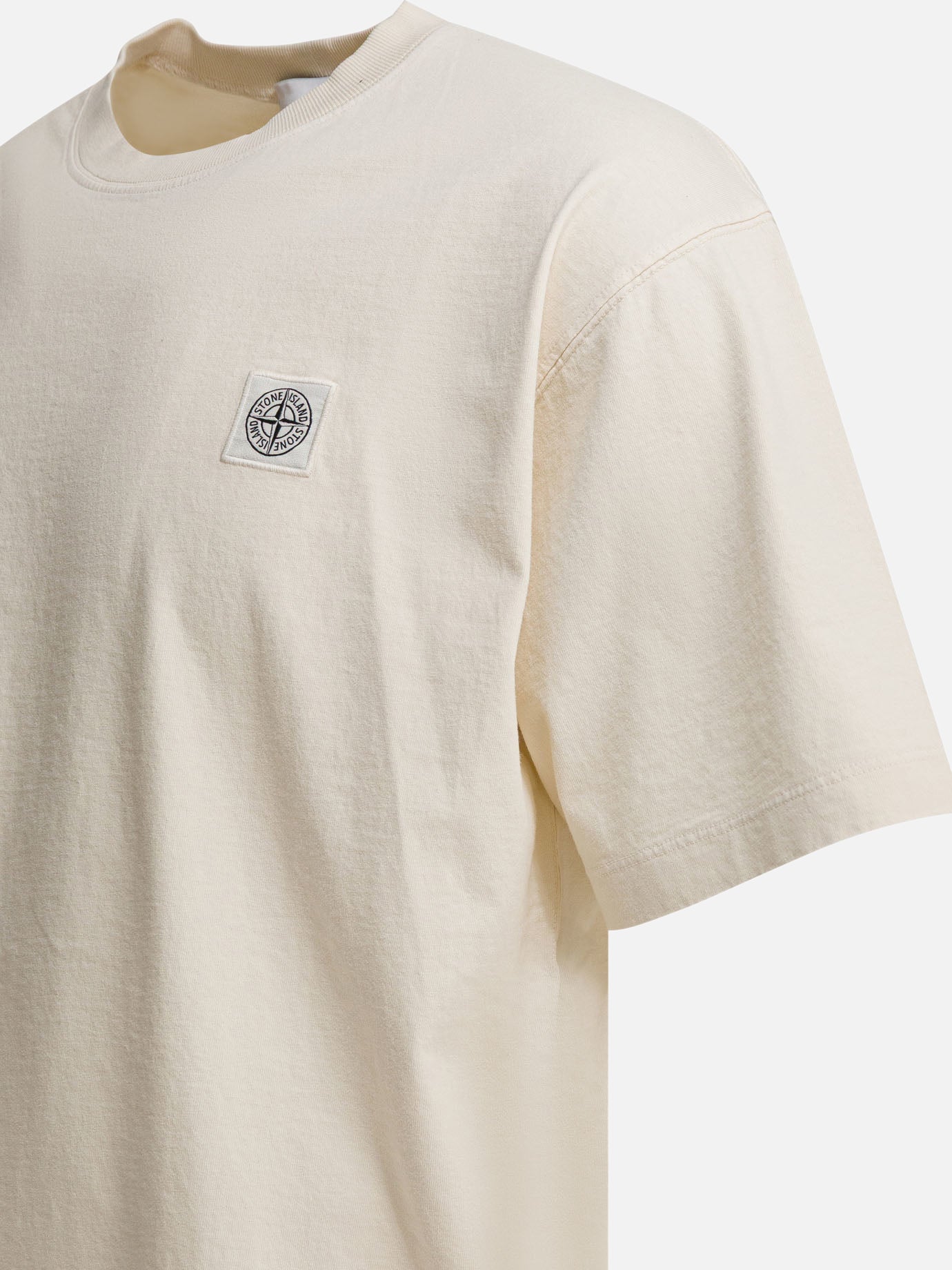 Crewneck t-shirts Logo  White - Stone Island Men | PDP | VIETTI Online Store | thumbnail_4