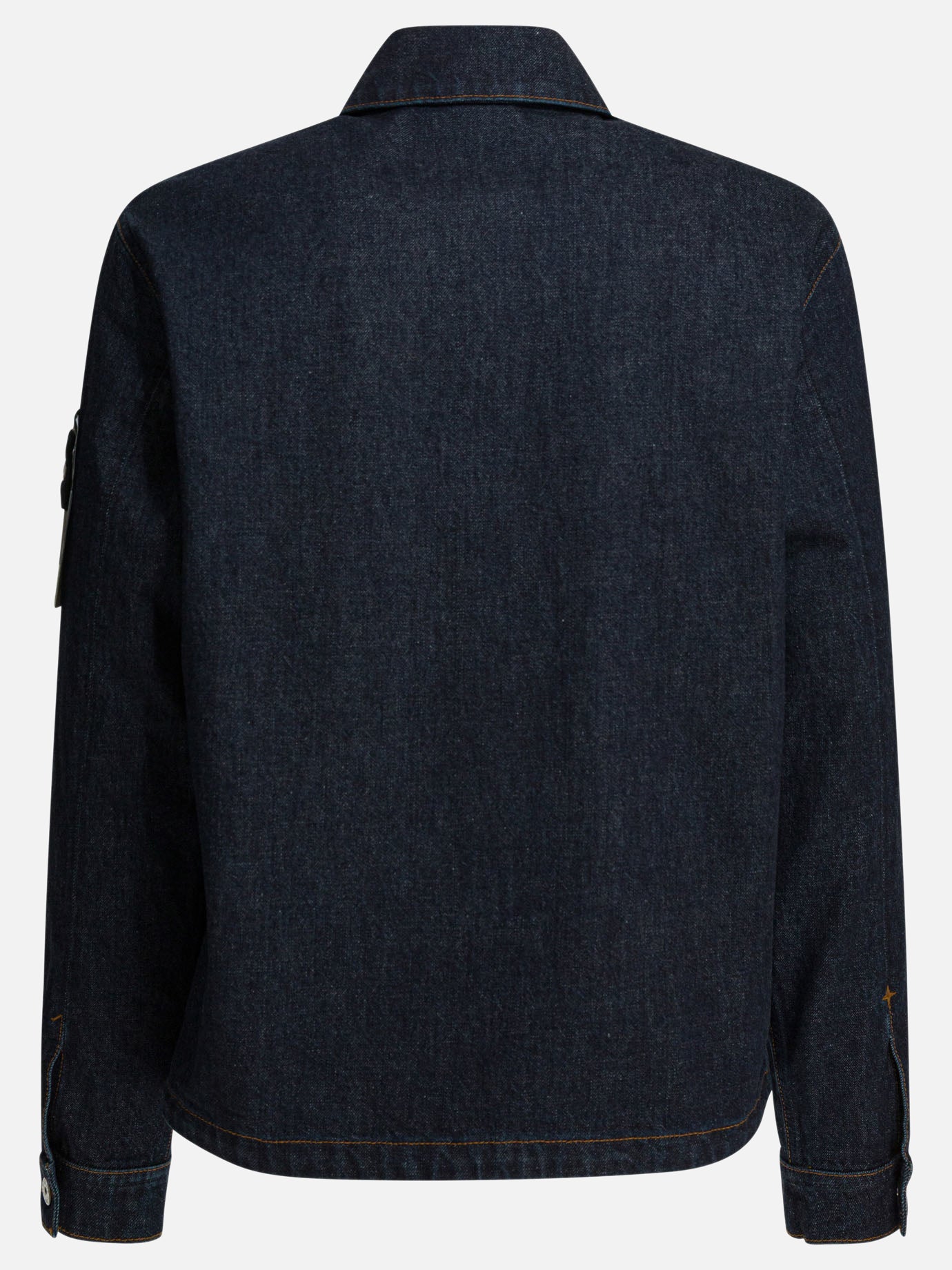 Giacche in denim Solid colour  Blu - Stone Island Uomo | PDP | VIETTI Online Store | thumbnail_2